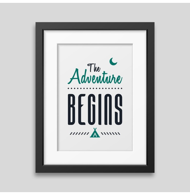 Affiche encadrée The adventure begins
