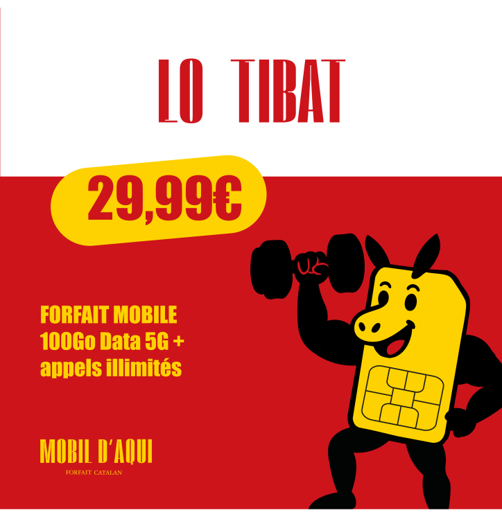 Lo Tibat - Forfait Catalan 5G Appels/SMS illimités 100Go Data
