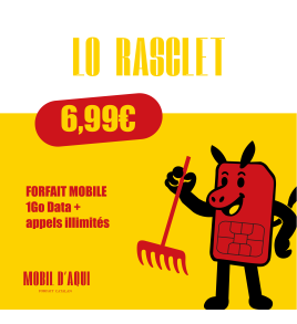 Lo Rasclet - Forfait Catalan illimité 1Go Data à partir de 6,99€ TTC /Mois